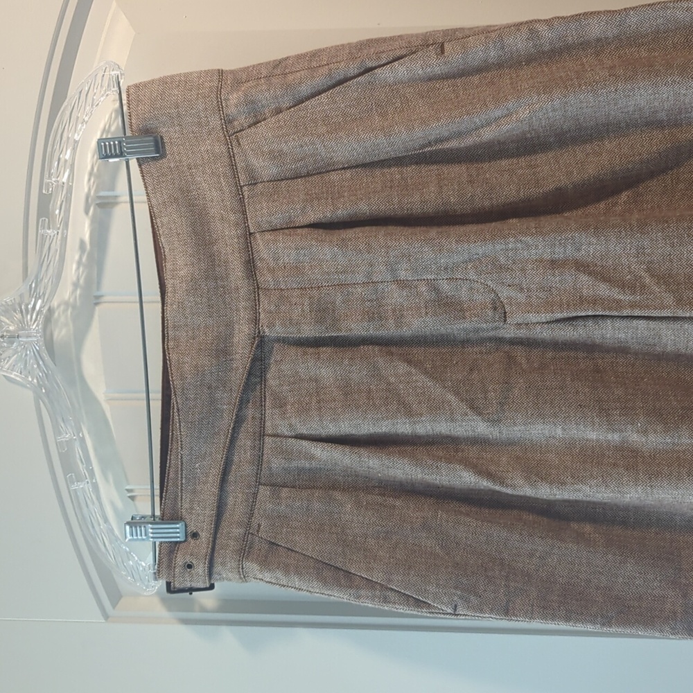 Banana Republic Factory Linen-Cotton Seafarer Pant, size 8, beige herringbone